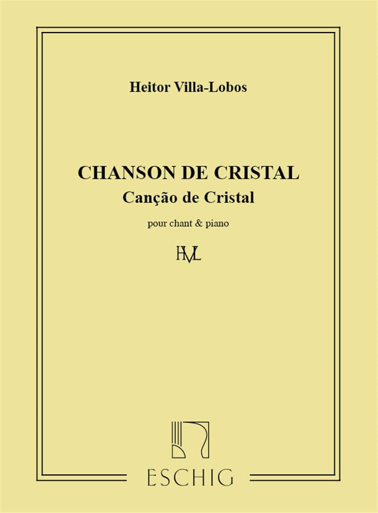 Cancao De Cristal Chant-Piano (Poeme De Muillo